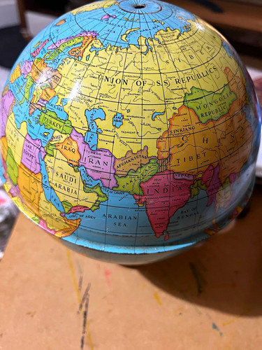 Late 20th century world globe - century,