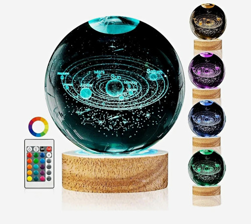 Solar system crystal - 3d,