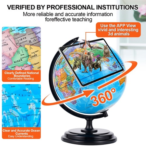 26cm led light world globe - light,