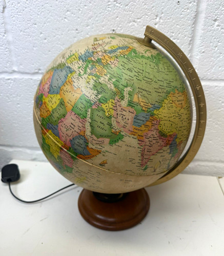 Rotating tabletop world globe - rotating,