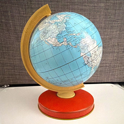 1970 tabletop world globe - tabletop,