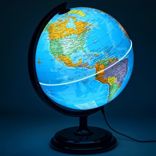 Large world globe on - ar,