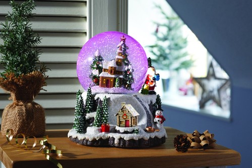 Christmas snow globe musical - christmas,