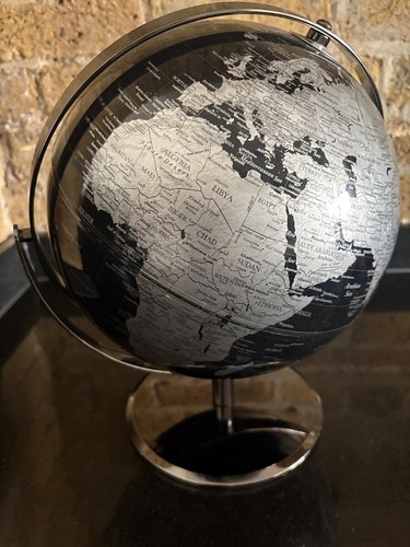 Tabletop globe black and - globe.,