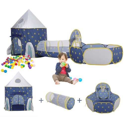 Blue kids play - 3-in-1, tent