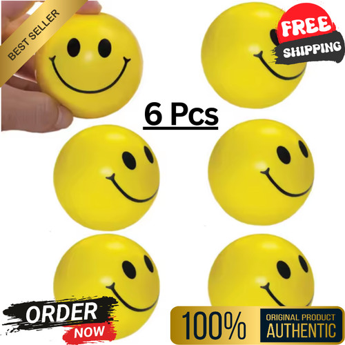 Happy face stress ball foam - face,