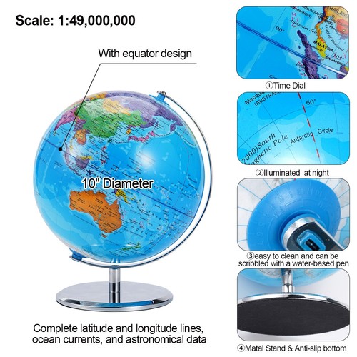 Kids world globe led - kids,