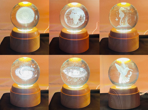 Led rotating globe lamp 3d - led,