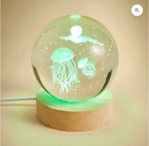 Led jellyfish glass ball night - led,