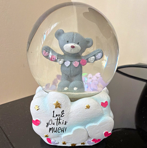 Teddy bear snow globe - snow,