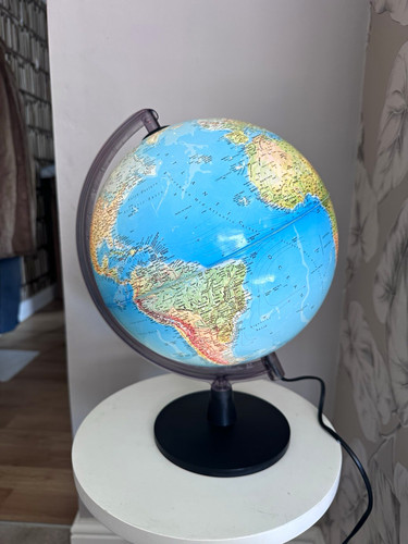Illuminated rotating world - illuminated,
