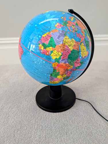Ryman illuminated 25cm globe - illuminated,