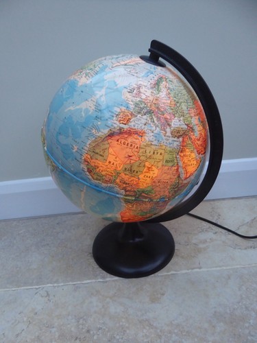 Vintage illuminated globe - vintage,